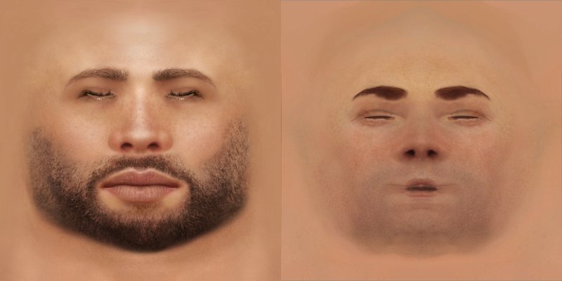 Текстура лица человека