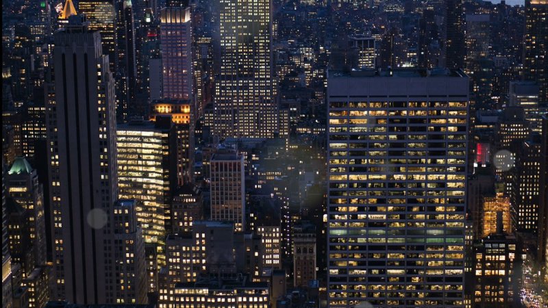 Небоскребы ночью