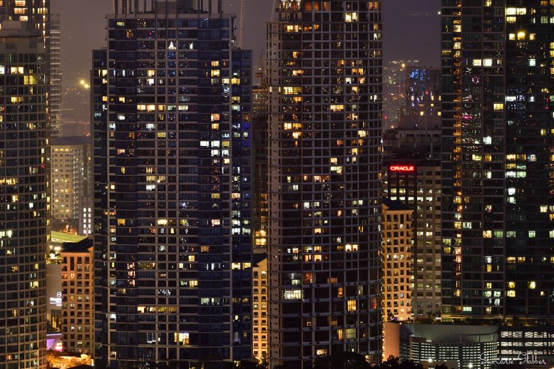 Многоэтажки Найт Сити сверху