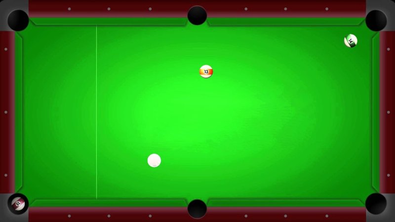 Бильярдный стол сверху