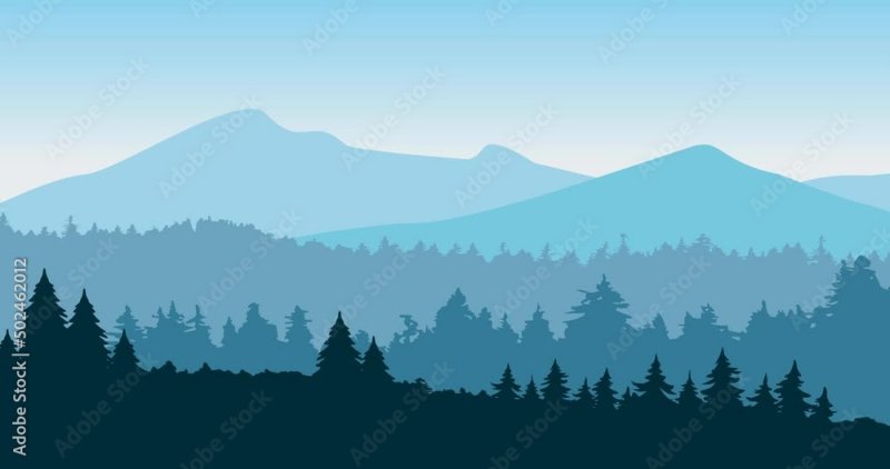 Флэт дезигн горы