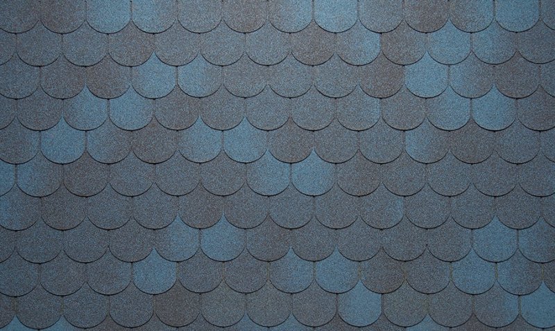 Гибкая черепица антик синяя