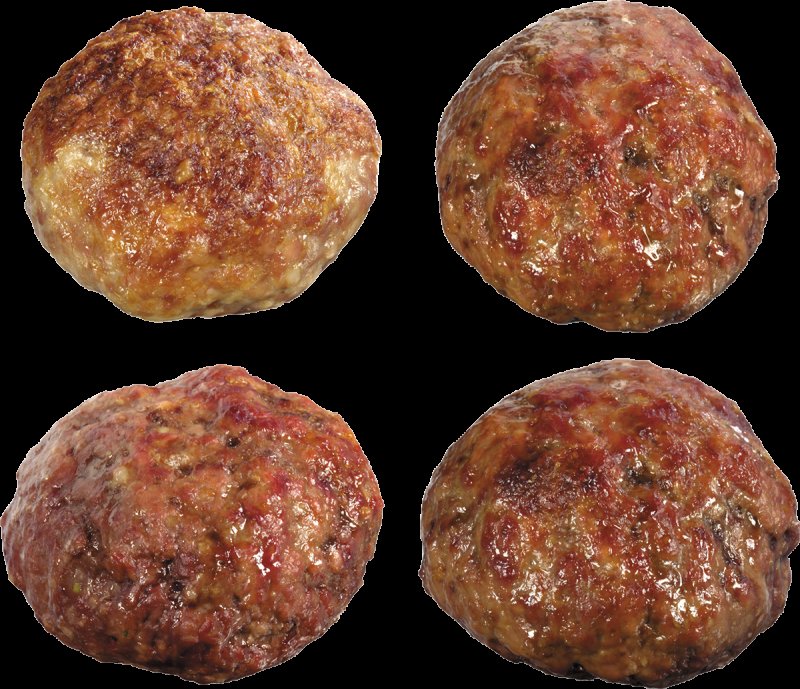 Котлета на белом фоне