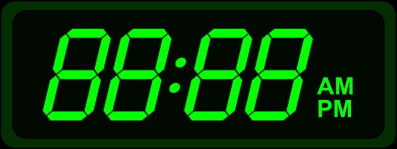 Циферблат электронных часов