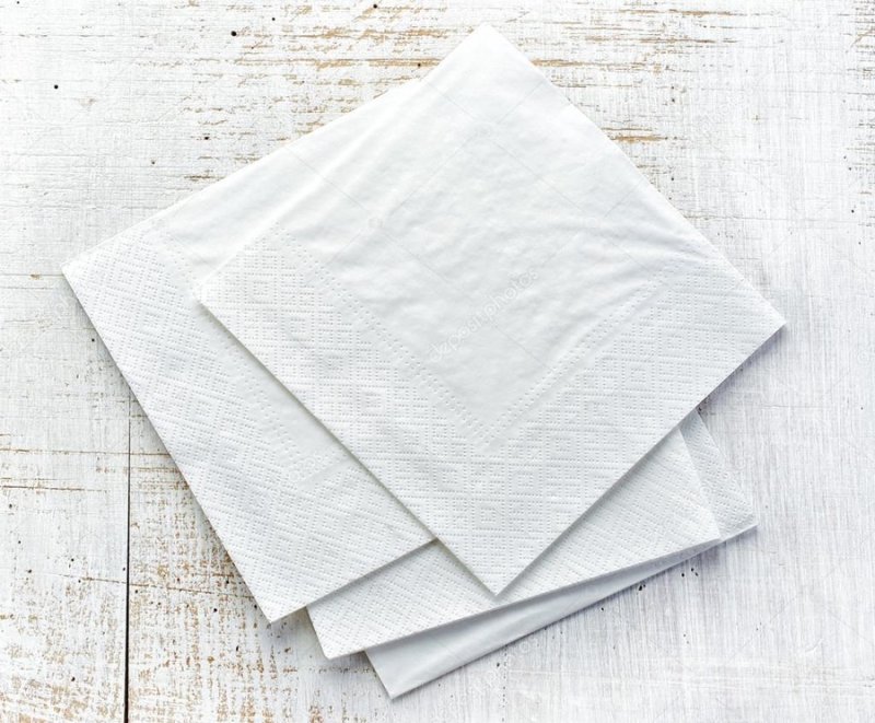 Салфетка белая бумага