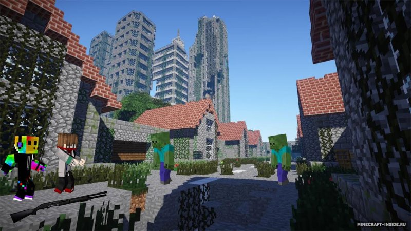 Зомби апокалипсис город в МАЙНКРАФТЕ