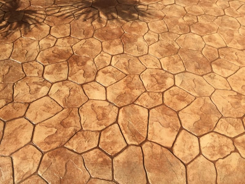 Печатный бетон тесаный камень