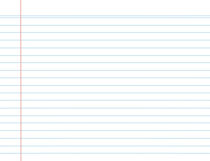 Лист тетради в широкую линию