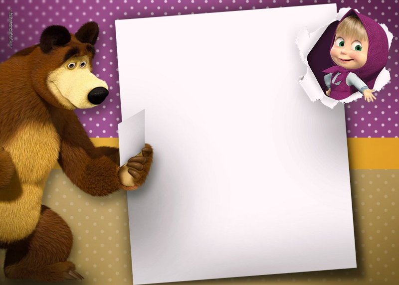 Рамка Маша и медведь