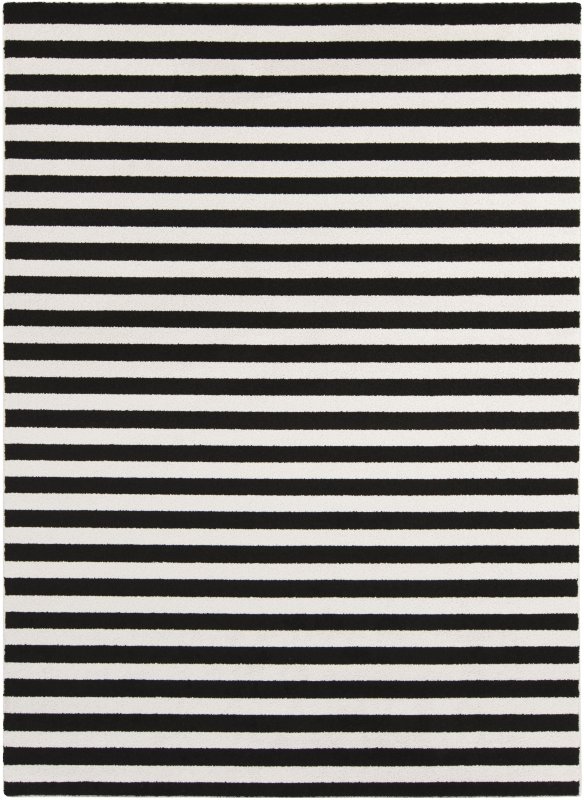 Ковер в черно белую полоску
