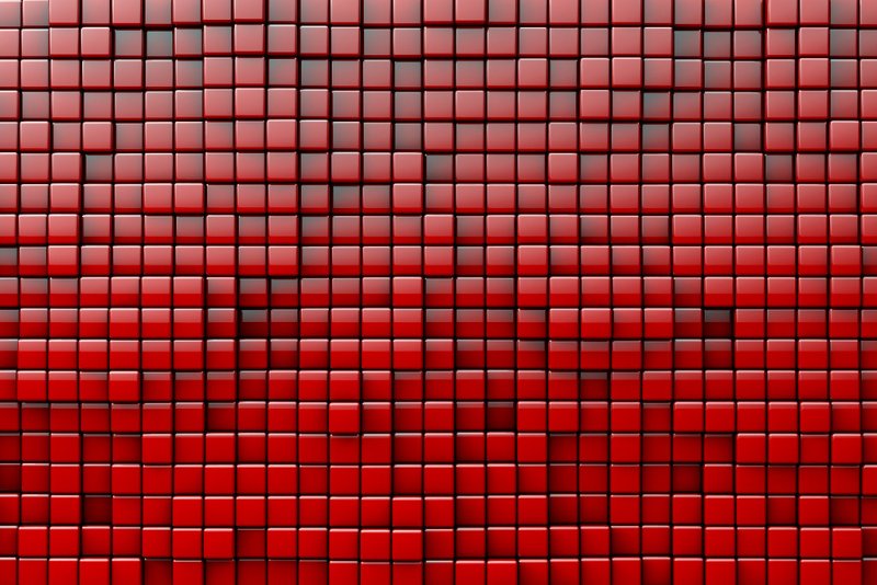 Красный кубик