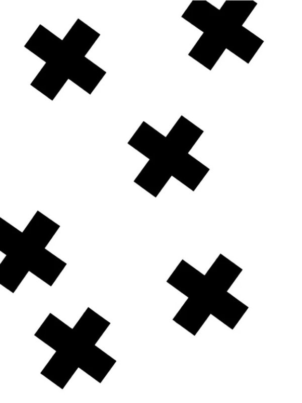 Белый крестик на черном фоне