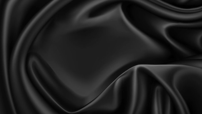 Черная шелковая ткань