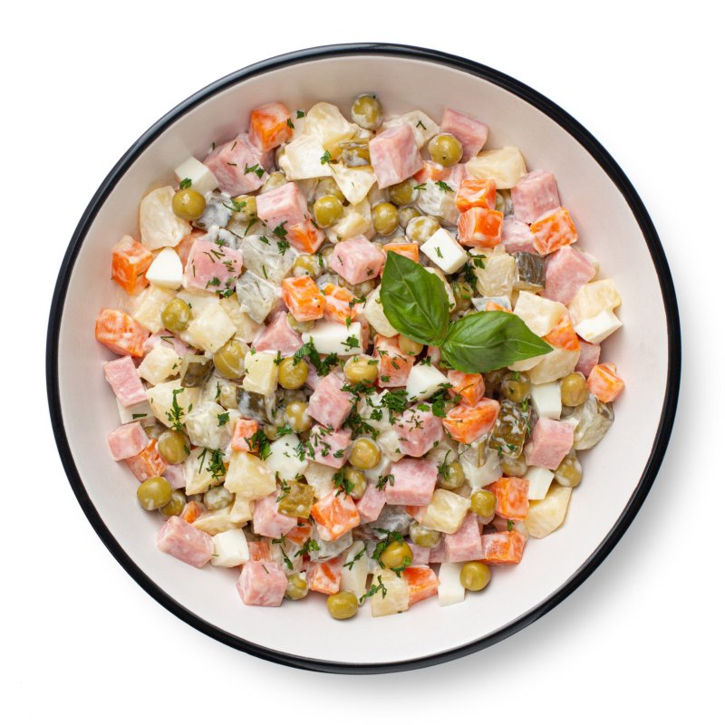 Оливье с ветчиной