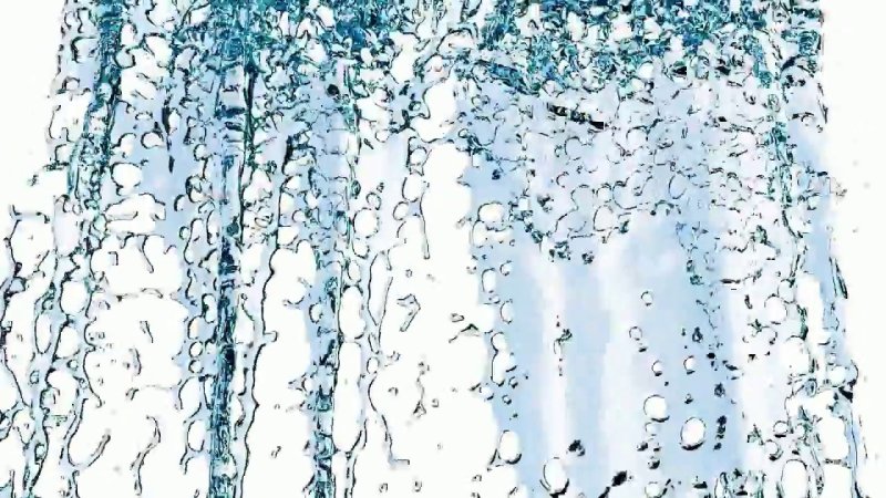 Текущая вода на прозрачном фоне