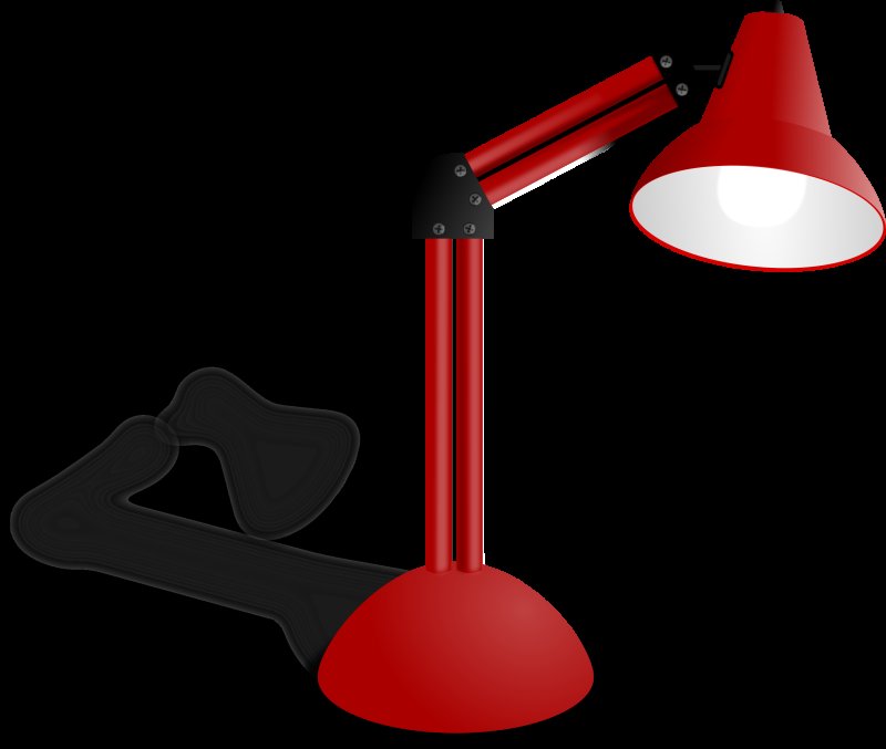 Настольная лампа на белом фоне