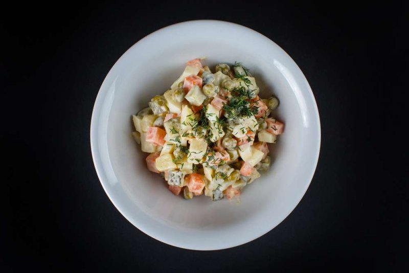 Салат вид сверху