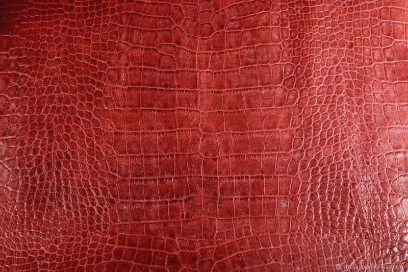 Кожа тиснение Кайман коричневая