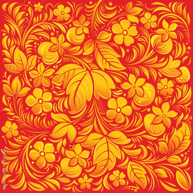 Хохлома паттерн вектор