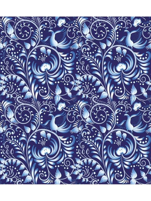 Гжельская роспись паттерн