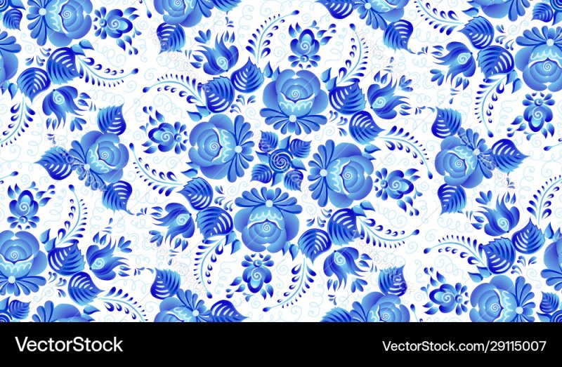 Орнаментальная стилистика Гжель