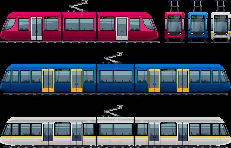 Трамвай Татра т6б5 трехсекционный