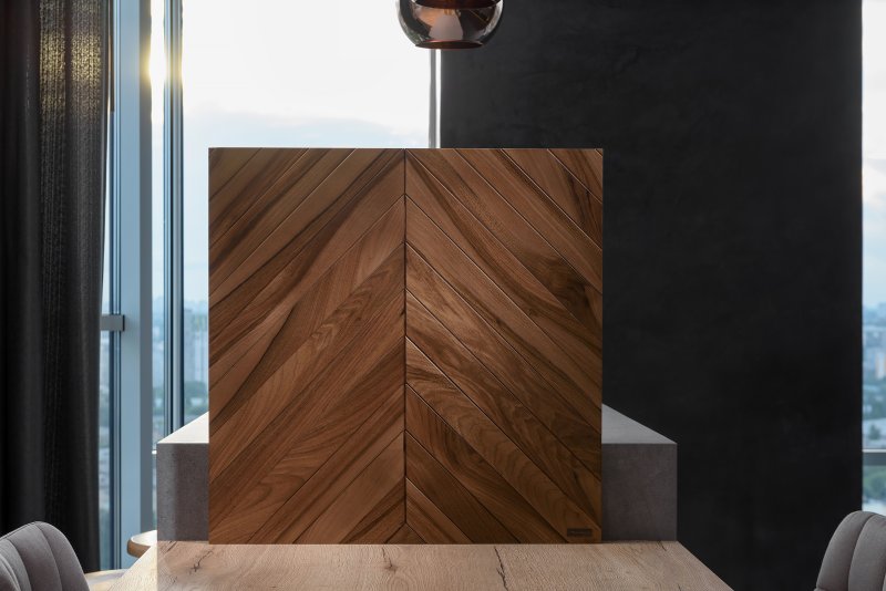 Шпонированные панели Topperfo Micro Ulme Stone Edition Acoustic Wood Panel