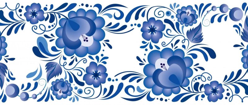 Росписи русские народные Гжель