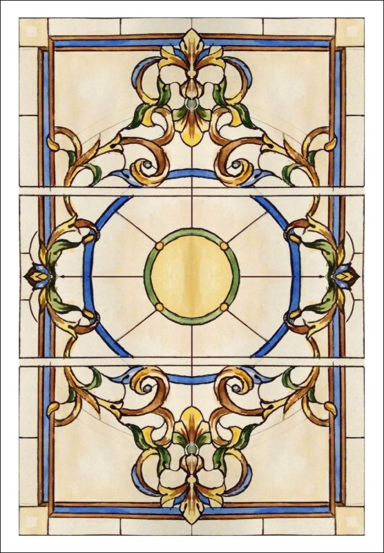 Витраж Тиффани квадрат