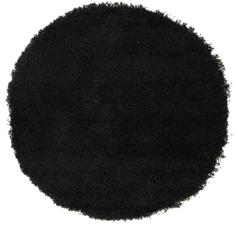 Черный круглый коврик