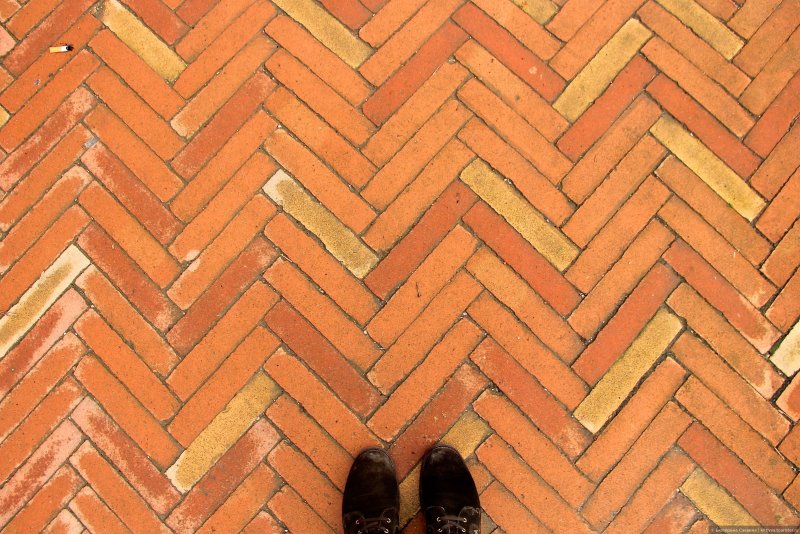 Плитка кирпич елочкой