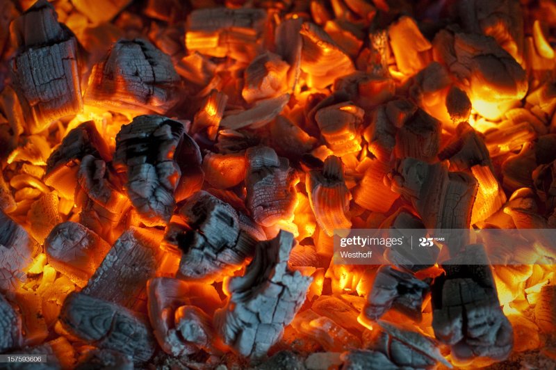 Горящий уголь