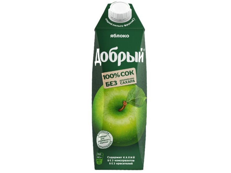 Сок добрый яблоко т/п 1 л