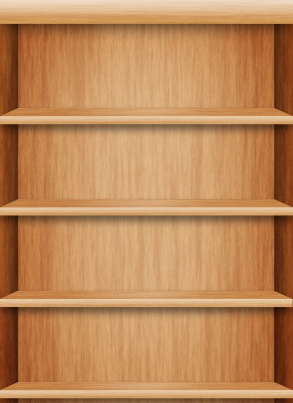 Пустой книжный стеллаж