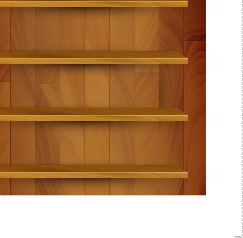 Пустые книжные полки