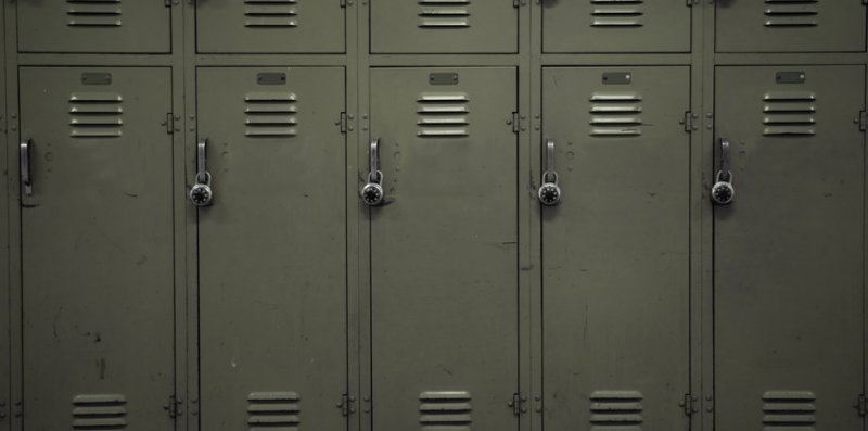 Школьные шкафчики старые