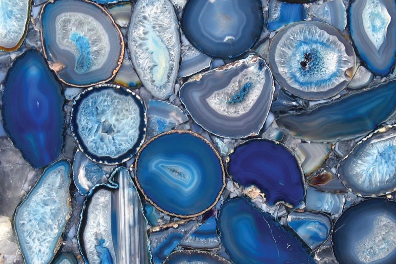 Голубой агат слэб