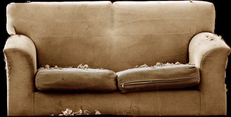 Порванный диван
