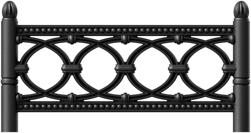 Чугунное ограждение "Яуза" 3000х1000мм