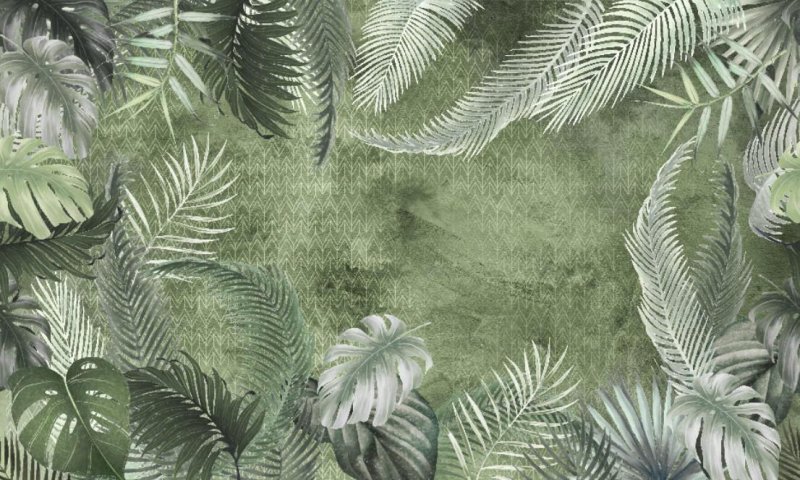 Афреско тропические листья