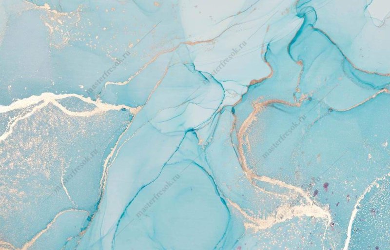 Голубой мрамор с золотом