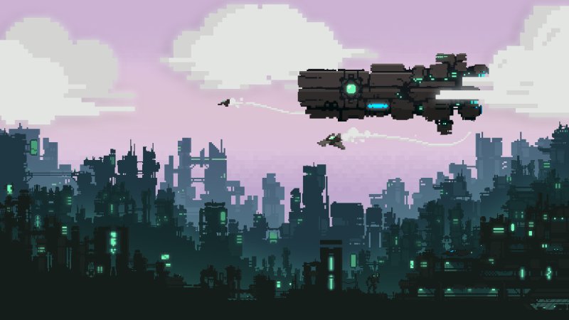 Пиксельный киберпанк город / Pixel Cyberpunk City