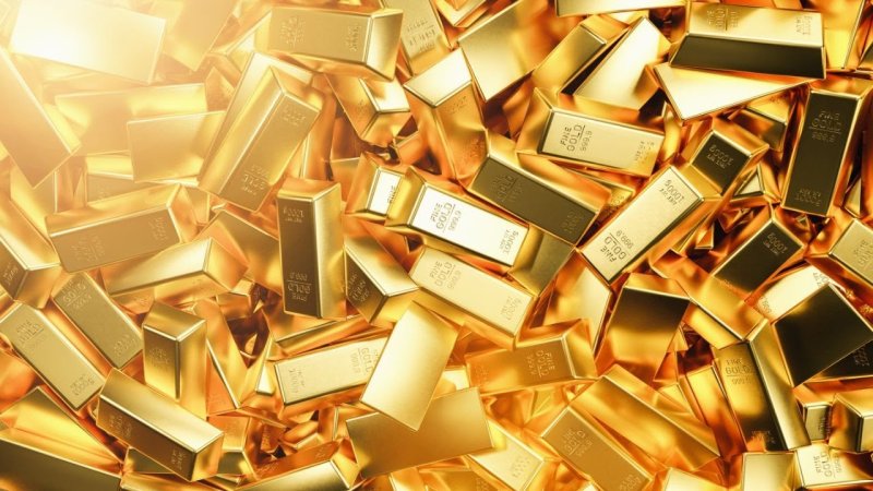 Слиток золота фон