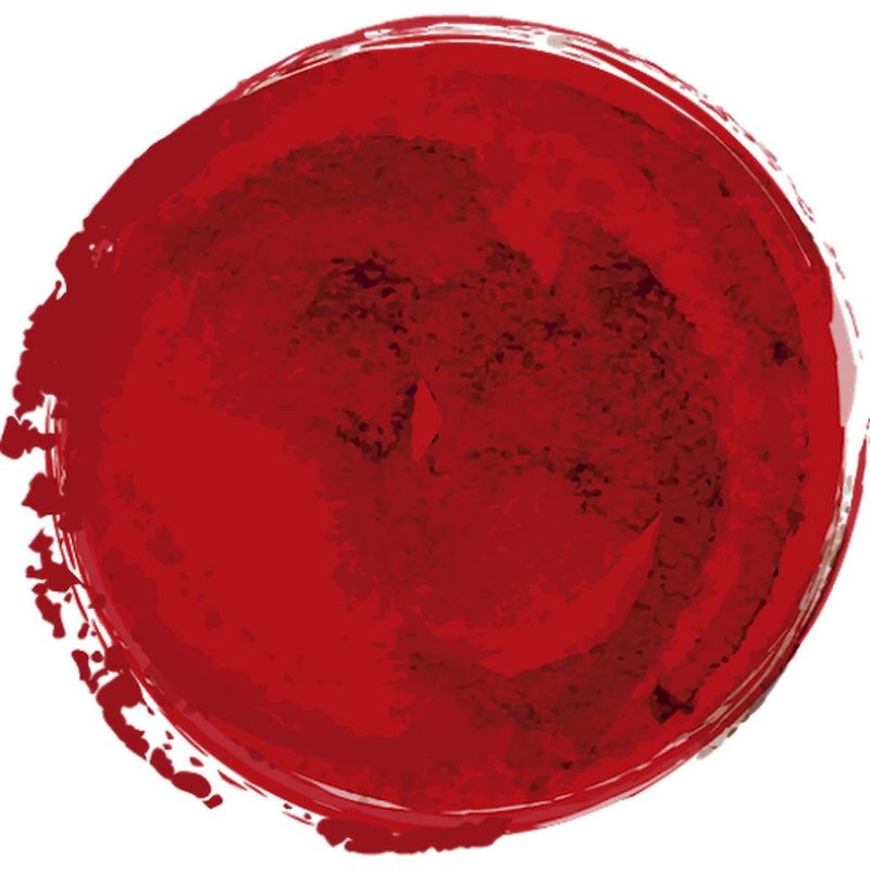 Красный круглый мазок