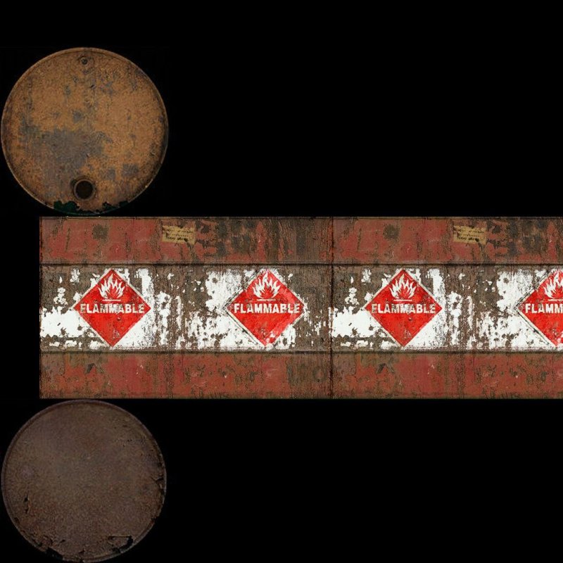 Текстура железной бочки