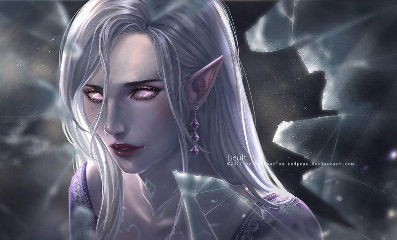 Беловолосая эльфийка Warcraft