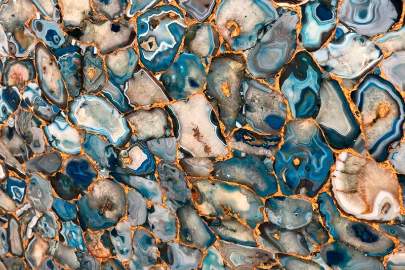 Синий агат Оникс слэб