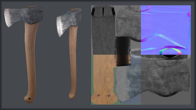 Текстурирование топора