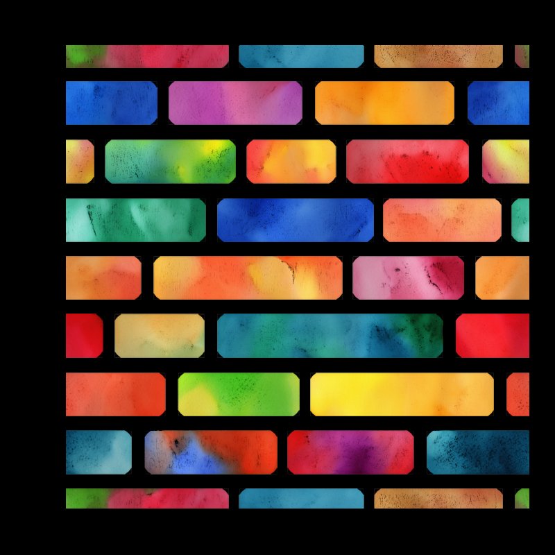 Разноцветные кирпичики