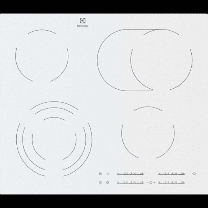 Варочная панель Electrolux ehf96547sw, Hi-Light, белый